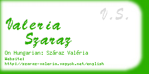 valeria szaraz business card